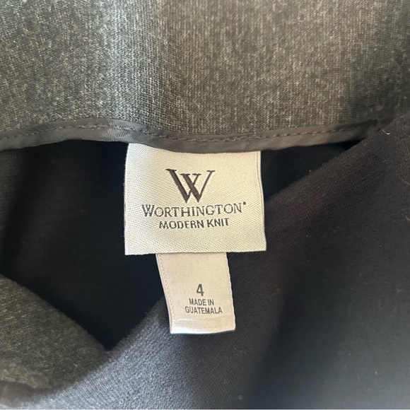 Worthington Black/Charcoal Stretch Knit Skirt - Picture 3 of 3
